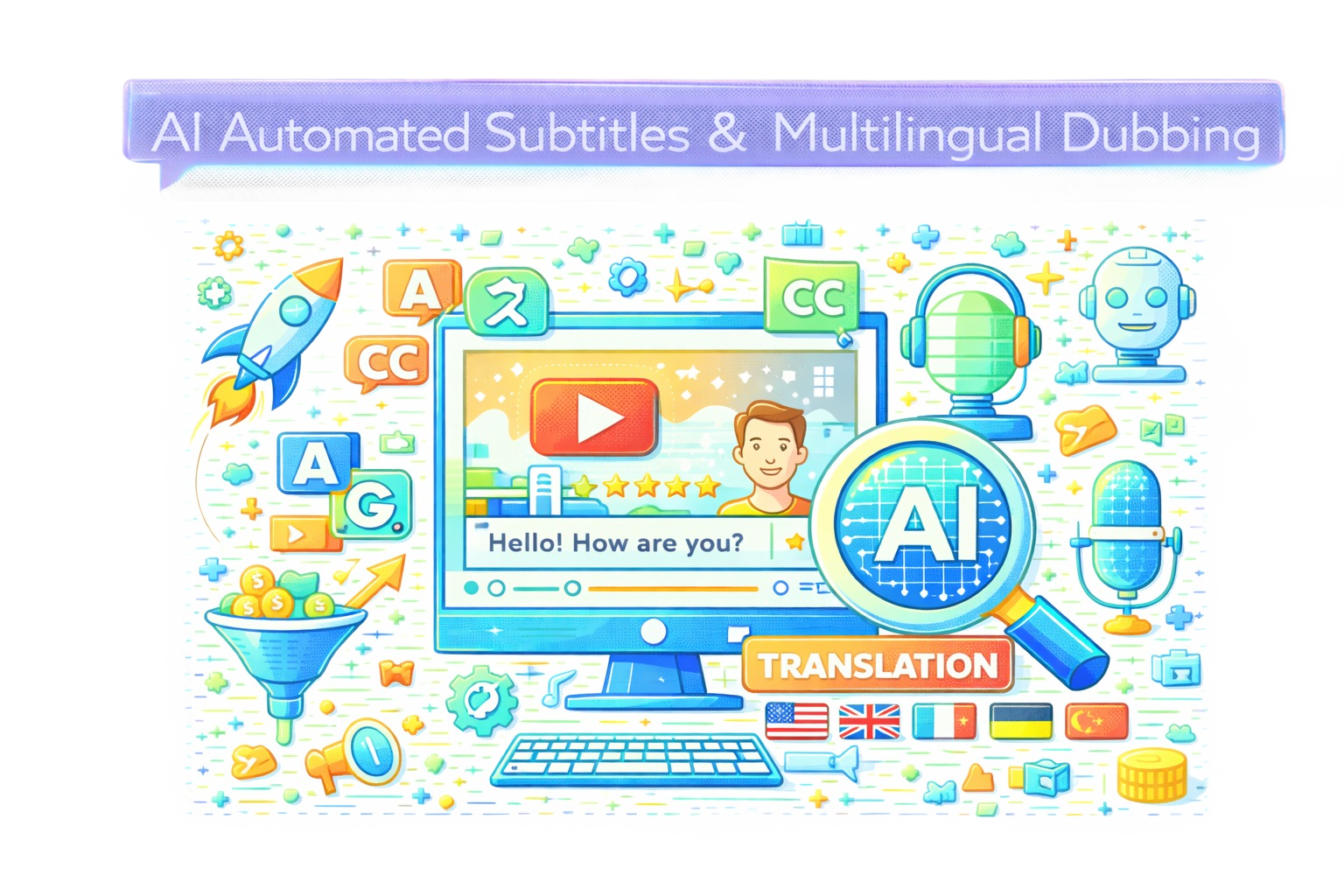 AI Automated Subtitles & Multilingual Dubbing​